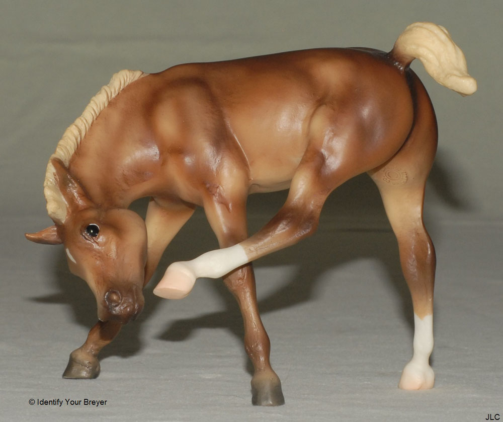 Vintage Breyer Molding Co USA Appaloosa Bucking Scratching Foal EUC 