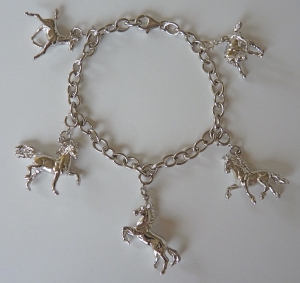 Five Horse Charm Bracelet